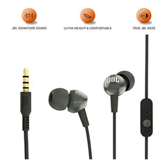 JBL C200SI In Ear Headphones with Mic (Black)